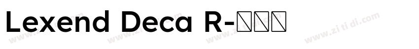 Lexend Deca R字体转换